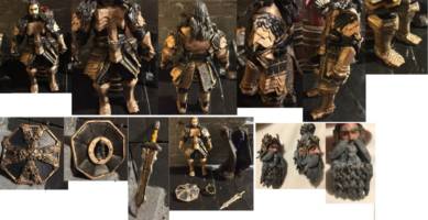 King Thorin II (Oakenshield) in Royal Raven Armour (Hobbit) Custom Action Figure [Armour and Accerories]
