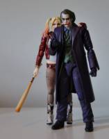Dark Knight Joker custom Mafex headsculpt (Batman - Movie Style) Custom Action Figure [Mafex Joker custom sculpt complete, Figuarts Harley]