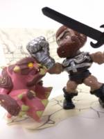 Fisto (Masters of the Universe) Custom Action Figure [Fisto in a fight with a pink demon from hell]