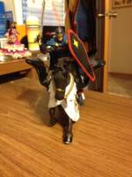 Black Knight custom shield and horse (Avengers) Custom Action Figure