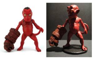 Baby Hellboy - comics style (Hellboy) Custom Action Figure [Before / After]