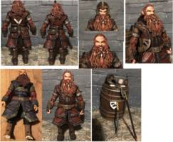 Gloin the Dwarf (Hobbit) Custom Action Figure [Before/ after and accesories]