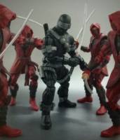 Snake Eyes (G.I. Joe) Custom Action Figure [SNAKE EYES BATTLES RED NINJAS]