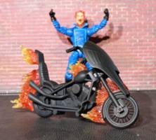 Ghost Rider w/ Motorcycle (Repaint) (Marvel Legends) Custom Action Figure