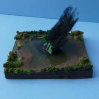 Crashed into a Swamp (Gundam) Custom Diorama / Playset