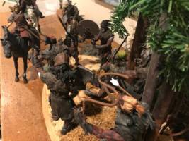 Eomer, Marshall of the Mark battles un-horsed (Lord of the Rings) Custom Diorama / Playset