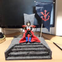 King Vegeta double ver. (Dragonball Z) Custom Action Figure [The Saiyan King on his throne]