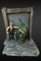 TG-D002 Cave Distressed Display Stand (Marvel Legends) Custom Diorama / Playset