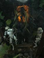 Ewok Hunt (Star Wars) Custom Diorama / Playset [the Hunter in his cave]