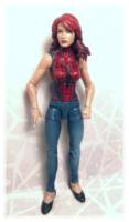 Mary Jane in Spiderman sleeveless t-shirt (Marvel Legends) Custom Action Figure