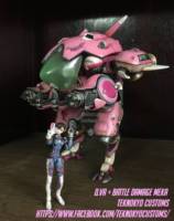 D.VA and Battle Damage Meka (Overwatch) Custom Action Figure