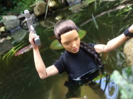 Lara Croft (Tomb Raider) Custom Action Figure [This is one of the pictures I used in a video of this custom for my 'Gary Anderson's Custom Figures' facebook page]
