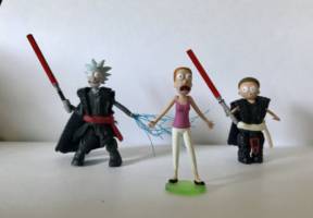 Sith Rick and Apprentice Morty (Star Wars) Custom Action Figure