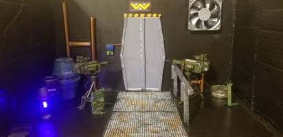 Colonial Marines Door Hack (Aliens) Custom Diorama / Playset
