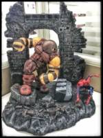 Damage city wall. (Marvel) Custom Diorama / Playset