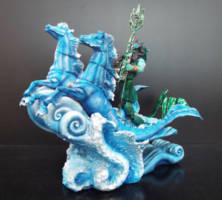 Triton, son of Poseidon, on his hippocampus drawn chariot (Marvel Legends) Custom Action Figure