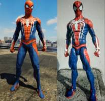 Spider-Man PS4 (12 Inch) (Marvel Legends) Custom Action Figure [Front Side By Side]